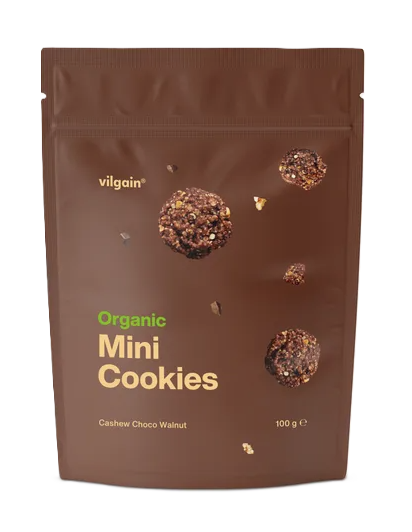 Vilgain Mini Cookies BIO Kešu čokoláda a vlašské orechy 100 g