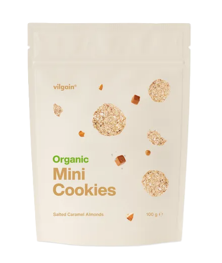 E-shop Vilgain Mini cookies BIO Slaný karamel s mandľami 100g