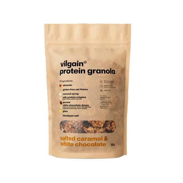 Vilgain Protein Granola slaný karamel a biela čokoláda 350 g