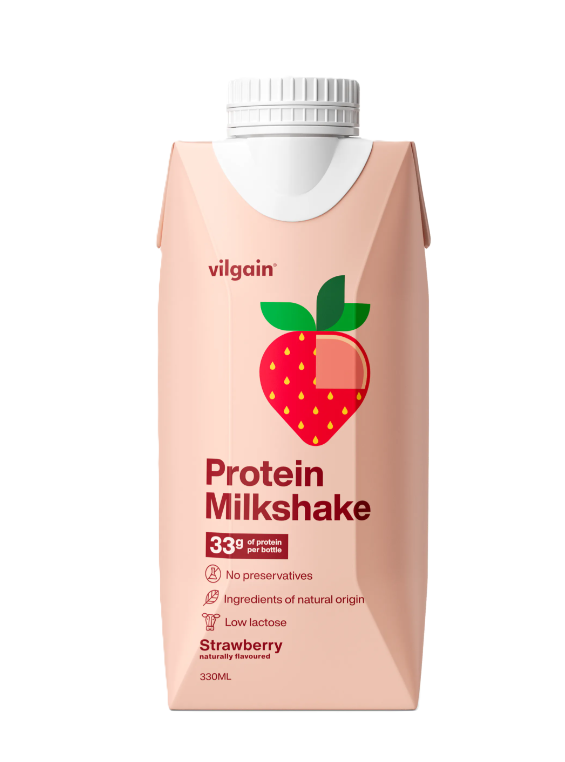 Vilgain Protein Milkshake jahoda 330 ml