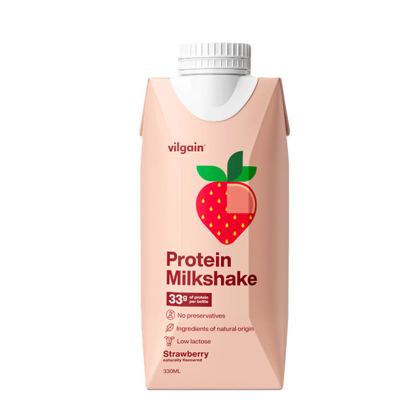 Vilgain Protein Milkshake jahoda 330 ml