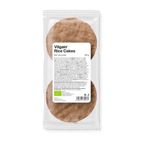 Vilgain Ryžové chlebíčky BIO mliečna čokoláda 100 g