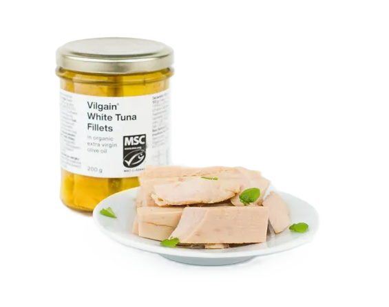 Vilgain Tuniak Biely filety v bio extra panenskom olivovom oleji 200 g