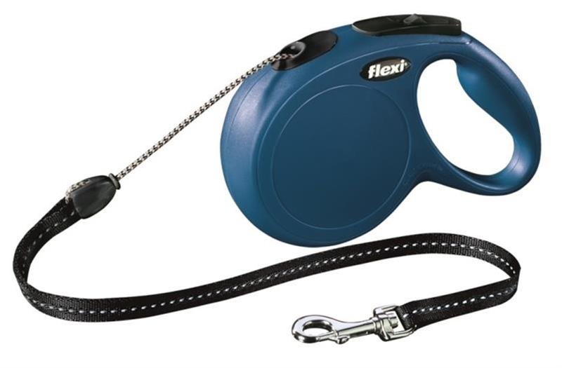 Vodítko Flexi Classic lanko S 8 m modré (do 12 kg)