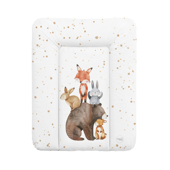 CEBA BABY Mäkká prebaľovacia podložka Basic Forest Friends 50 × 70 cm