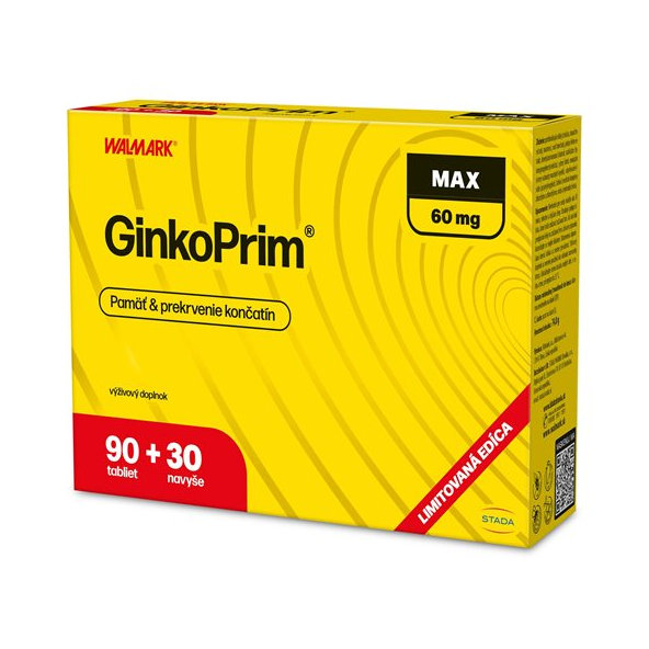 WALMARK GinkoPrim MAX, 90+30 tbl navyše