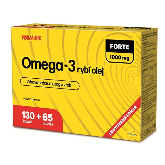WALMARK Omega 3 rybí olej forte 1000 mg 130 + 65 kapsúl NAVYŠE kúpite na Najlekaren.eu