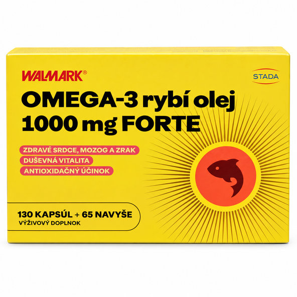 WALMARK Omega-3 rybí olej FORTE 195 kapsúl