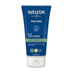 WELEDA For Men 2v1 čistiaci gél na tvár a fúzy 100 ml