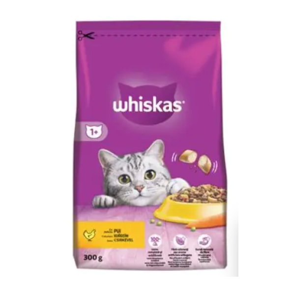 WHISKAS Adult cat granule pre mačky s kuracím mäsom 300 g
