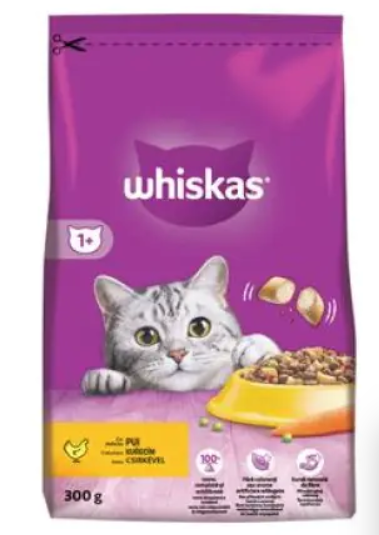 WHISKAS Adult cat granule pre mačky s kuracím mäsom 300 g