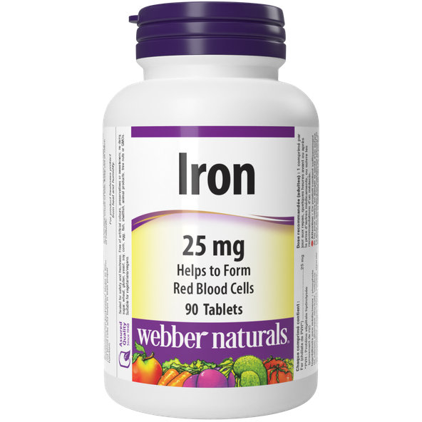 Webber Naturals Železo 25 mg  90 cps