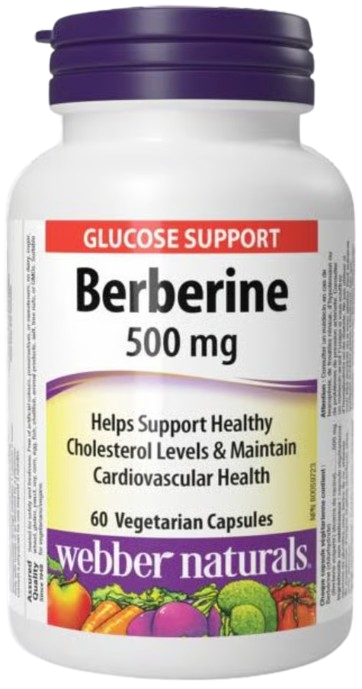 Webber Naturals Berberín 500 mg 60 kapsúl
