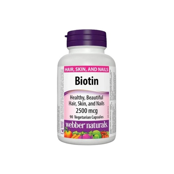 Webber Naturals Biotin 2500 mcg 90 kapsúl