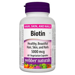 Webber Naturals Biotin 5000 mcg 60 kapsúl