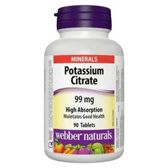 Webber Naturals Draslík 99 mg Citrát 90 tabliet