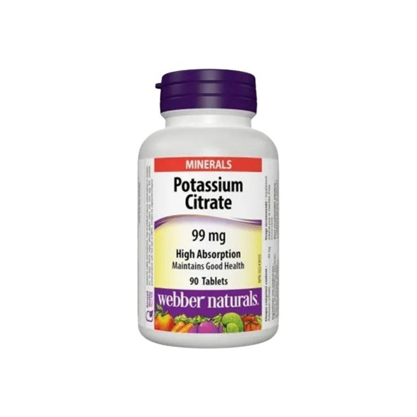 Webber Naturals Draslík 99 mg Citrát 90 tabliet