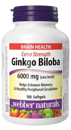 Webber Naturals Ginko Biloba Extra silné 120 mg 180 tabliet