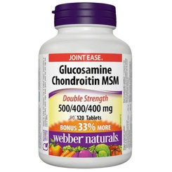 Webber Naturals Glukosamín Chondroitín a MSM 120 tabliet