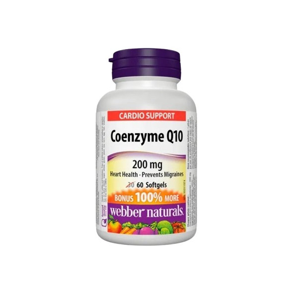 Webber Naturals Koenzým Q10 200 mg 60 kapsúl