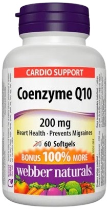 Webber Naturals Koenzým Q10 200 mg 60 kapsúl