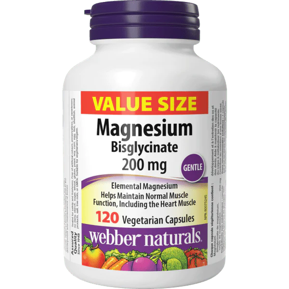 Webber Naturals Magnézium bisglycinát 200 mg 120ks