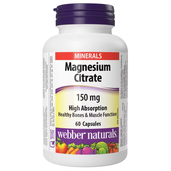 Webber Naturals Magnesium 150 mg 60 cps