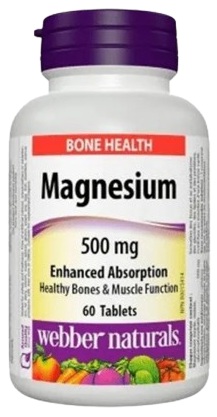 Webber Naturals Horčík magnézium 500 mg 60 tabliet