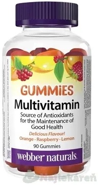Webber Naturals Multivitamín Gummies 90 želé tabliet