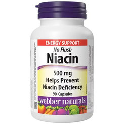 Webber Naturals Niacin 500 mg nealergický 90 kapsúl