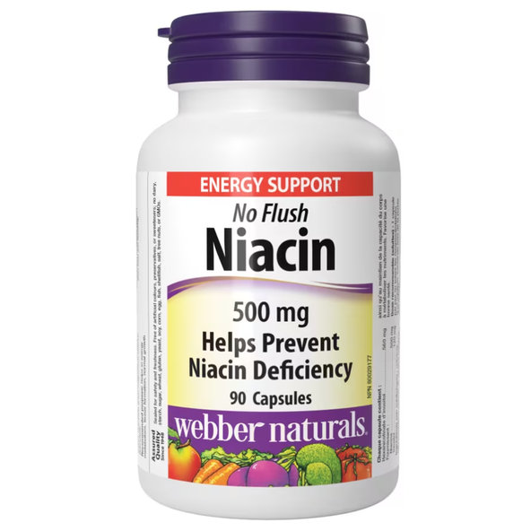 Webber Naturals Niacin 500 mg (nealergický) 90 cps