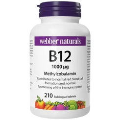 Webber Naturals Vitamín B12 1000 mcg 210 tabliet