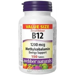 Webber Naturals Vitamín B12 1200 mcg postupné uvoľňovanie 150 tabliet