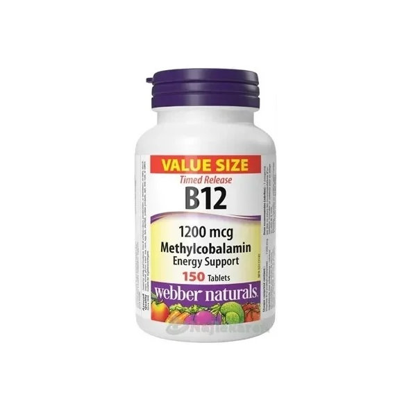 Webber Naturals Vitamín B12 1200 mcg postupné uvoľňovanie 150 tabliet
