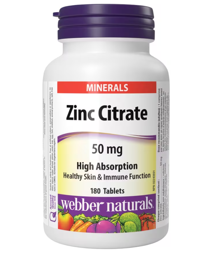 Webber Naturals Zinok 50 mg 180 tabliet kúpite na Najlekaren.eu
