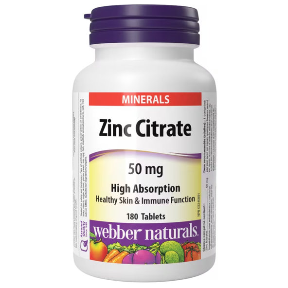 Webber Naturals Zinok 50 mg 180 tabliet