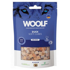 Woolf Dog Soft Cubes kačica, maškrta pre mačky 100g