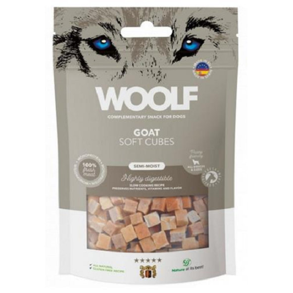 Woolf Dog Soft Cubes kozie, maškrta pre psy 100g