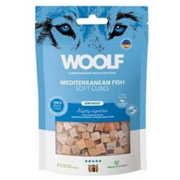 Woolf Dog Soft Cubes stredomorské ryby, maškrta pre psy 100g