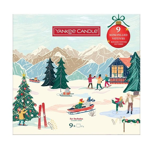 YANKEE CANDLE Vianočný set vonných sviečok 2025 9x37g