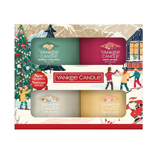 YANKEE CANDLE Vianočný set vonných sviečok 4 x 37g