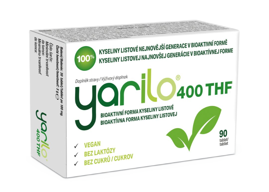 E-shop YARILO 400 THF aktívna forma kyseliny listovej 90 tabliet