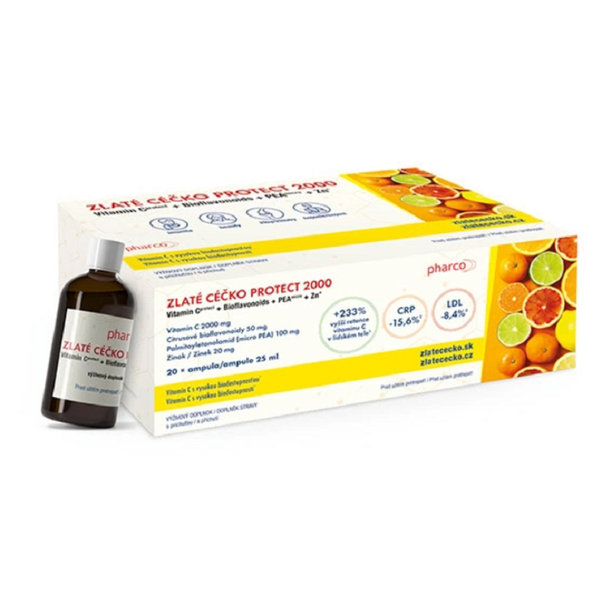 ZLATÉ CÉČKO PROTECT 2000 ampuly s príchuťou 20x25 ml
