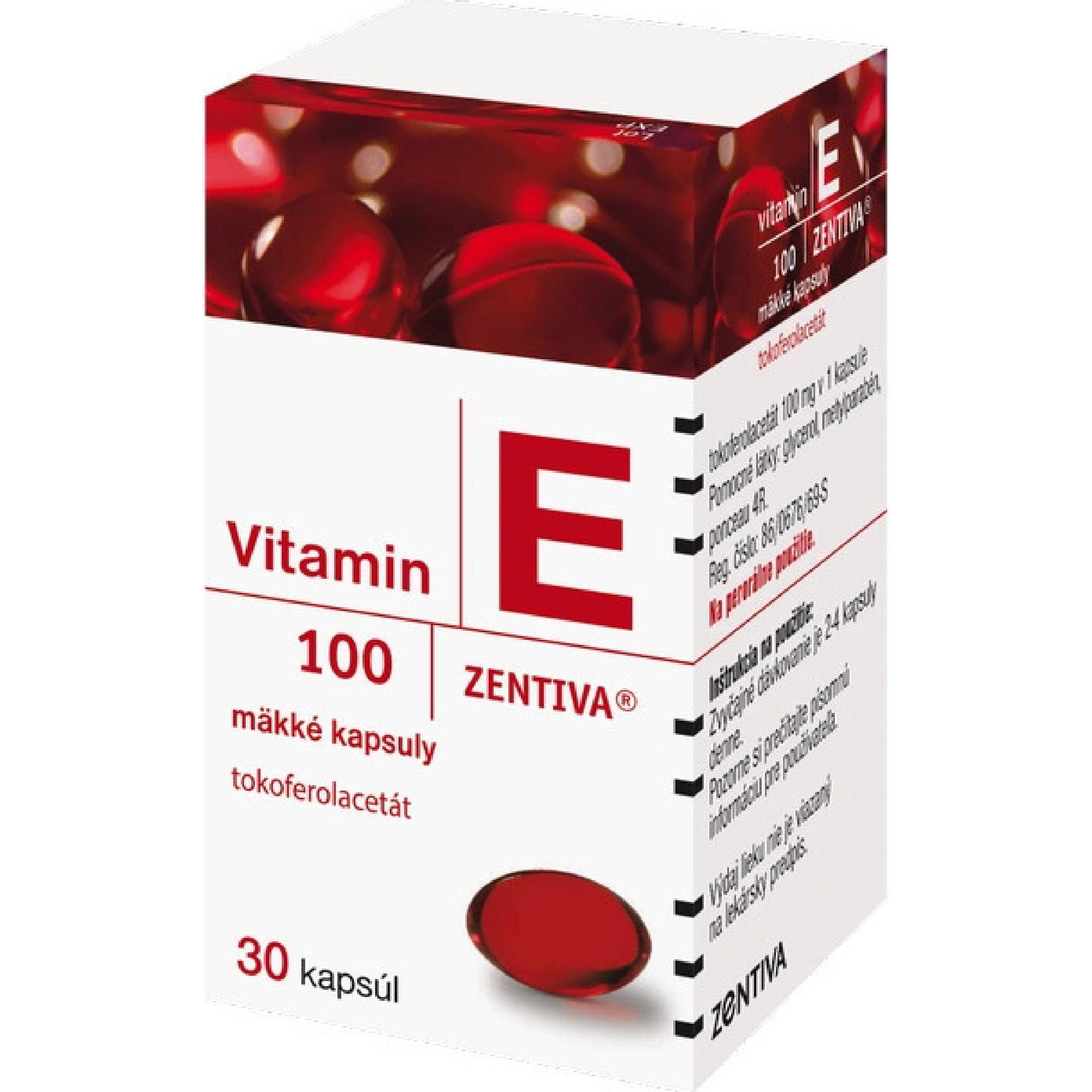 Vitamin E 100-Zentiva cps.mol.30 x 100 mg