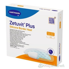 Zetuvit Plus Silicone Border Heel kompres sterilný 25x25cm 10ks
