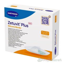 Zetuvit Plus Silicone Border kompres sterilný 15x15cm 10ks