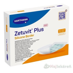 Zetuvit Plus Silicone Border kompres sterilný 16x26cm 10ks