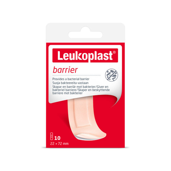 LEUKOPLAST BARRIER Vodeodolná náplasť na rany  22x72mm, 10ks