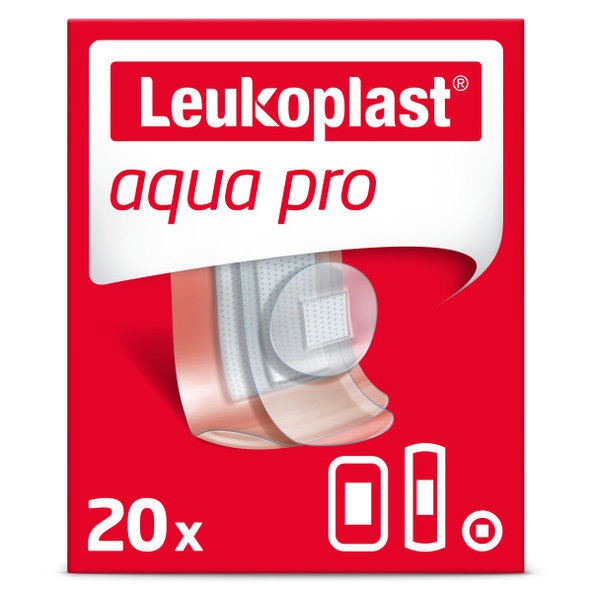 LEUKOPLAST AQUA PRO Vodeodolná náplasť na rany, 3 veľkosti 20ks