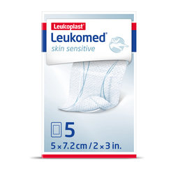LEUKOPLAST LEUKOMED Skin Sensitive textilné krytie 5x7,2 cm, 5 ks